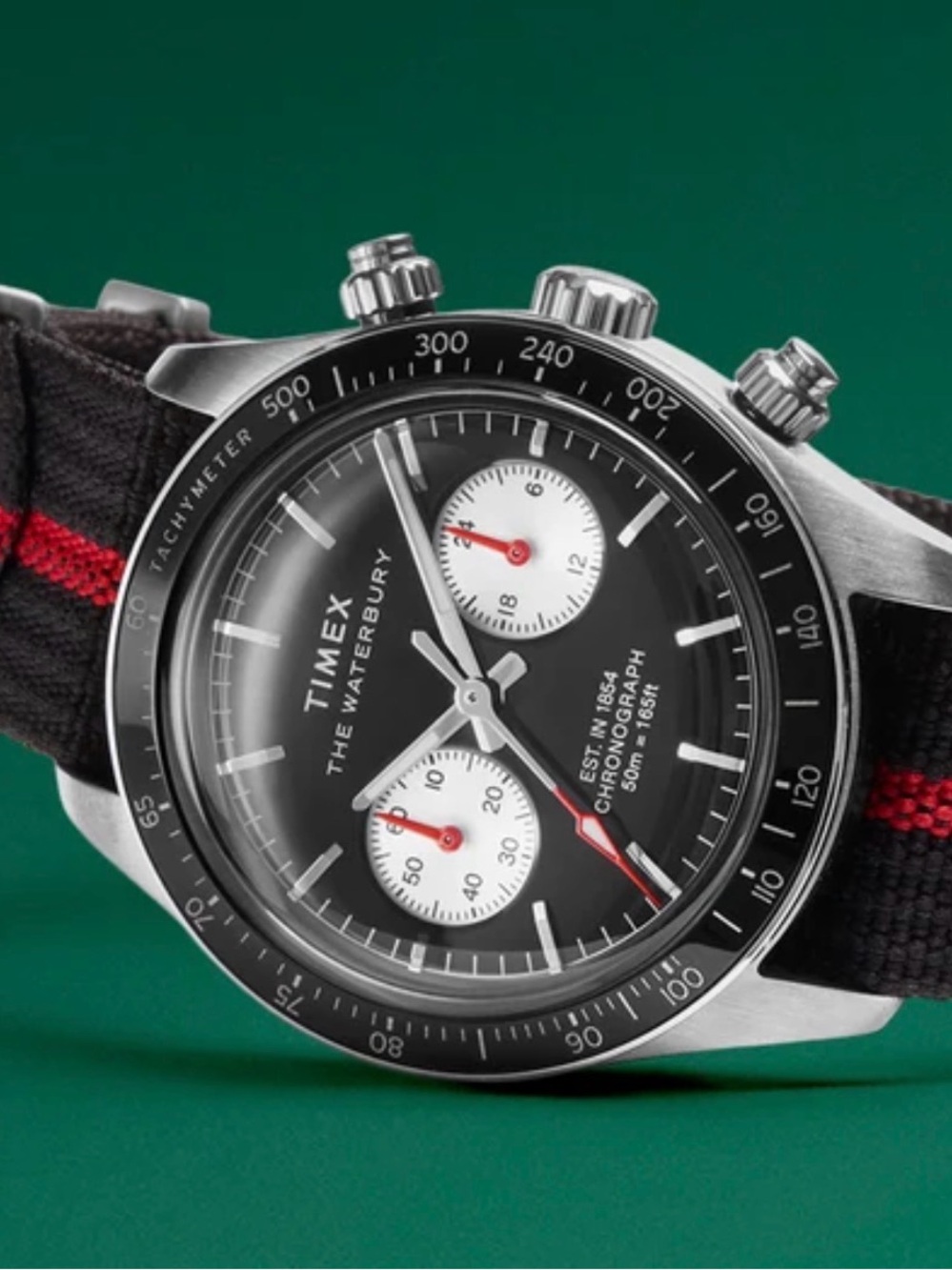 Timex Silver Stainless Steel Chronograph Watch. Retail $309